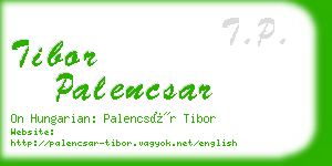 tibor palencsar business card